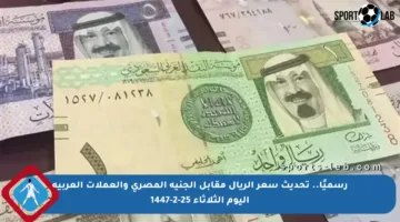رسميًا.. تحديث سعر الريال مقابل الجنيه المصري والعملات العربية اليوم الثلاثاء 25-2-1447